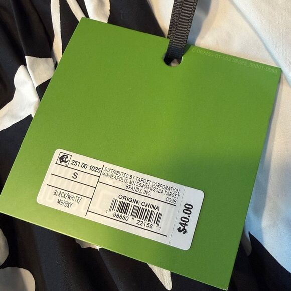 Kate Spade Black and White Classic Rose Midi Skirt - Picture 4 of 11